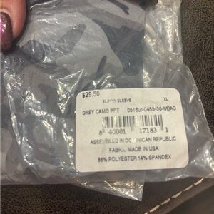 Tommie Cooper Grey Camo Print Elbow Sleeve XL